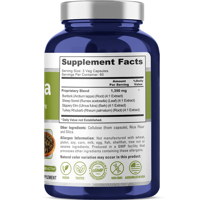 [Australia] - NusaPure Essiac Tea 1350 mg 180 Veggie Caps (Vegetarian, Non-GMO) 