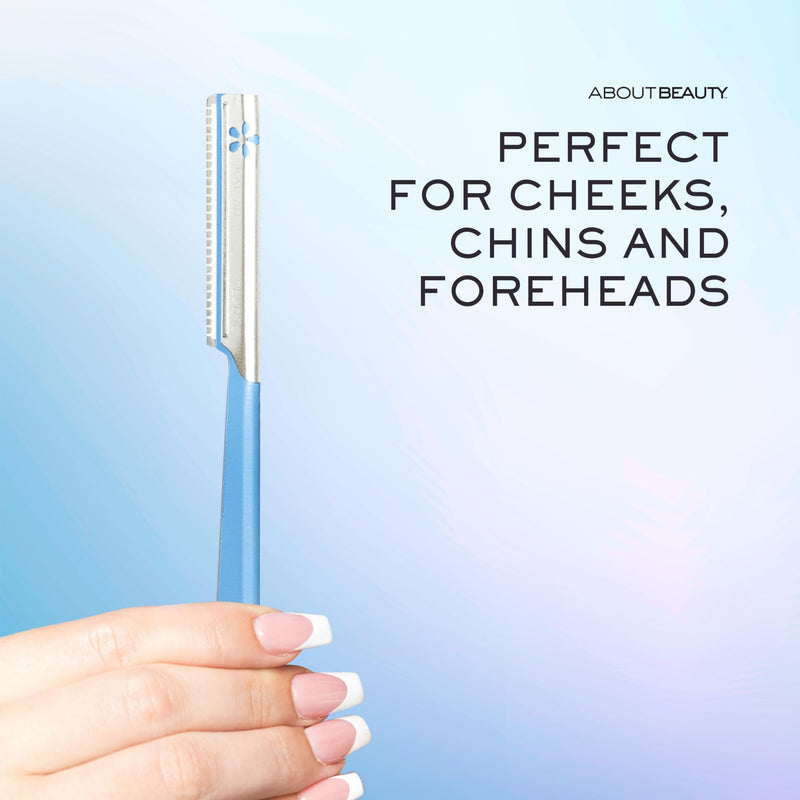 About Face Pro-Premium Facial Razors - 3 Beauty Groomers for Hair Removal, Ideal for Shaving, Exfoliating, Dermaplaning and Brow Shaping, Japanese Stainless Steel Gently Removes Facial Hair 3 Count (Pack of 2)