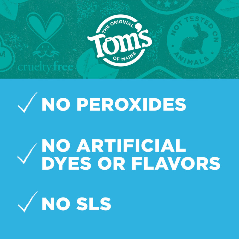 Tom's of Maine Whiten Plus Deep Clean Whitening Toothpaste, Natural Whitening Toothpaste with Plant-Based Cleansers, Enamel Safe, Whitens Without Causing Sensitivity, Peppermint, 4.0 oz (Pack of 3) Peppermint - Fluoride 4 Ounce (Pack of 3)