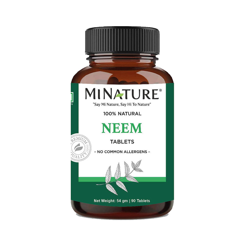 [Australia] - Neem Tablets by mi Nature| 90 Tablets, 1000 mg| 45 Days Supply| Clear Skin| Acne Free| Vegan | 