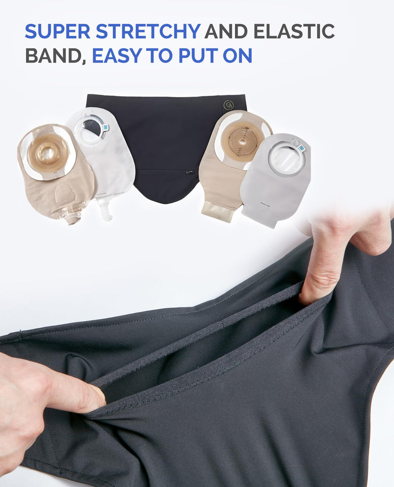 [Australia] - GBmates‚Ñ¢ Ostomy Belt Tessa Grey-Premium Comfort Ostomy Bag Covers, Breathable fabric, Colostomy Bag cover for men and women Medium 