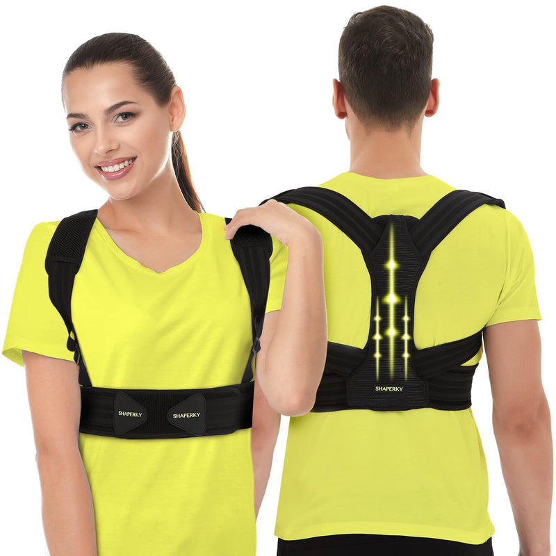 Posture Corrector for Women and Men, Adjustable Upper Back Brace for Posture Hunchback Support and Providing Pain Relief from Neck, Shoulder, and Upper Back (1, Small/Medium) 1