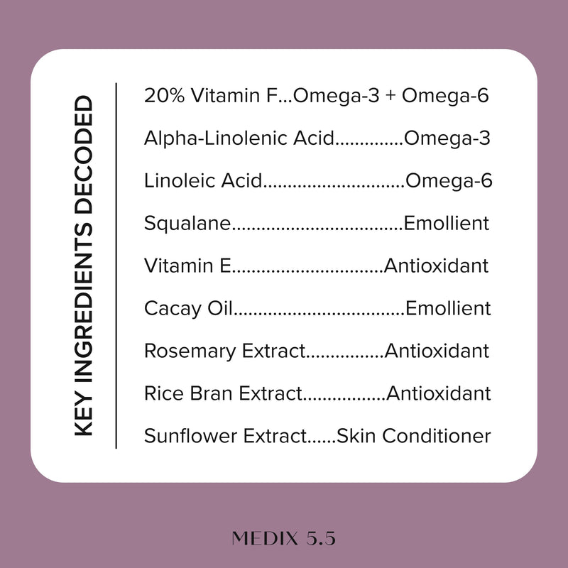 MEDIX Body & Face Moisturizer 20% Vitamin F Oil Hydrating Body Booster & Face Serum | Concentrated Vitamin F + Vitamin E Oil Super Serum For Skin Barrier | Crepey Skin Treatment, 1.7 Fl Oz 20% Vitamin F Booster 1.7 Fl Oz (Pack of 1)