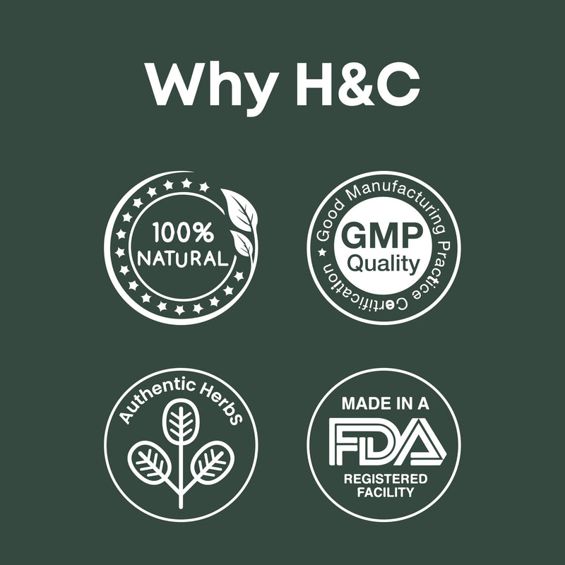 H&C Haritaki Caplets/Tablets (Terminalia Chebula) - 750mg, 150 Counts | Detoxification & Rejuvenation for Vata 750mg Caplets