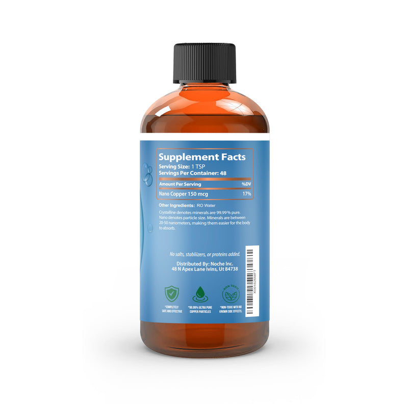 [Australia] - NutriNoche Liquid Colloidal Copper Supplement | 99.99% Ultra Pure Crystalline Nano Copper Particles | 30 ppm 8 Fl Oz (Pack of 1) 
