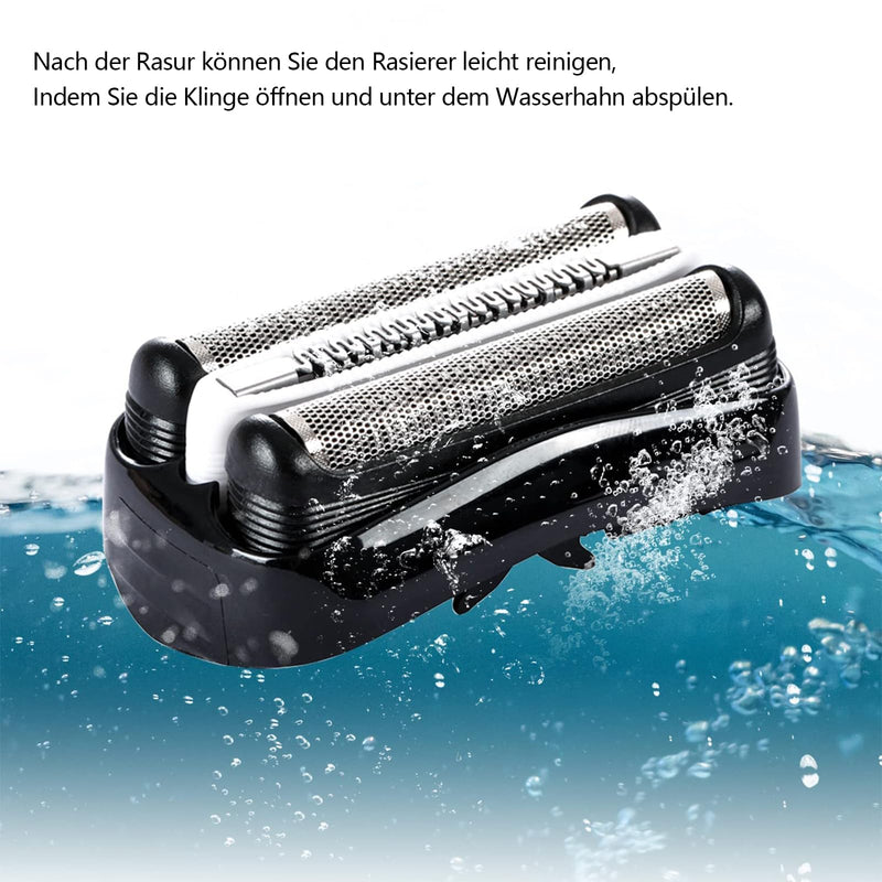 [Australia] - 32b shaving head for Braun Series 3, shaving blade compatible with Braun Series 3 Proskin, replacement shaving head for Braun 3040s 3020s 3010s 3050s 3070cc 3080s, accessories for Braun electric shaver S3【2 pieces】 
