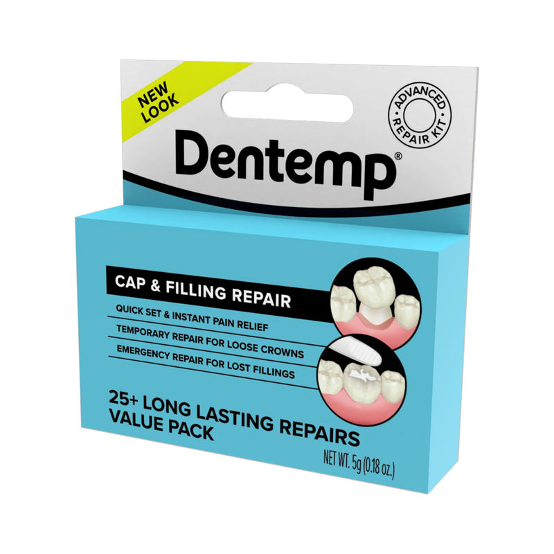 [Australia] - Dentemp Maximum Strength Loose Cap and Lost Filling Repair - Dental Repair Kit for Instant Pain Relief - Value Pack (Packaging May Vary) 5g (Pack of 1) 