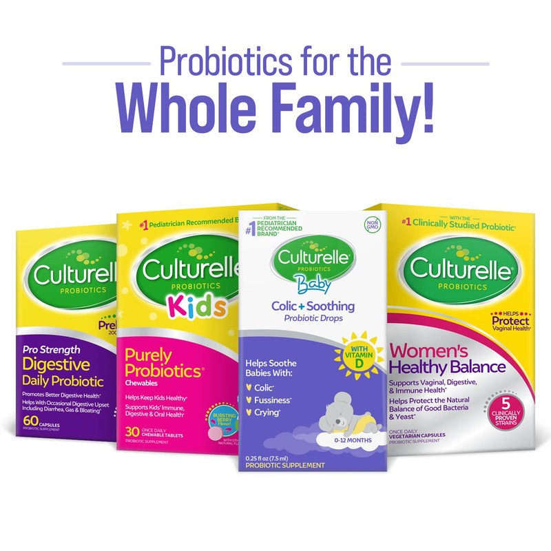 Culturelle Probiotics for Babies, Colic plus Soothing Drops From Culturelle, Helps Soothe Colic, Fussiness and Crying in Babies 0-12 Months, 7.5ml drops, One Month's Supply