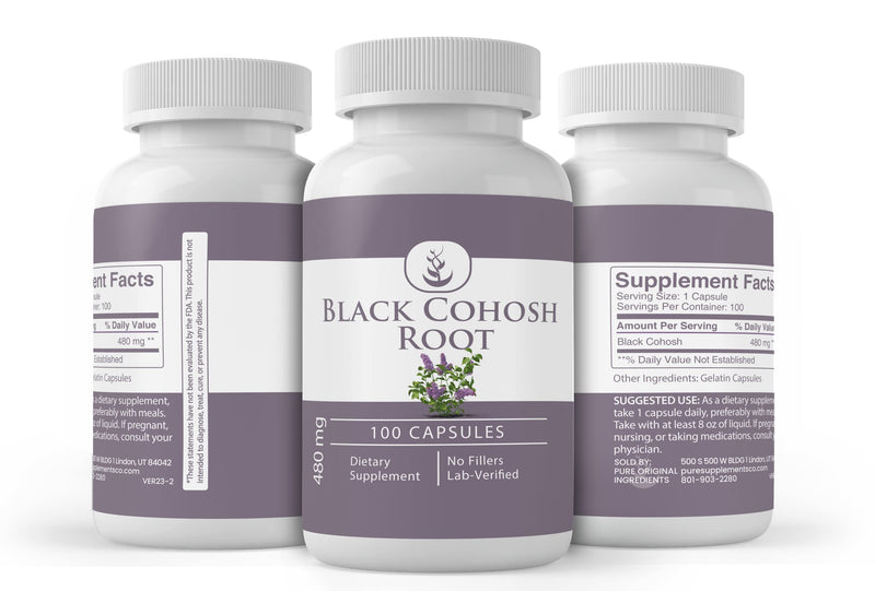 [Australia] - Pure Original Ingredients Black Cohosh Root, (100 Capsules) Always Pure, No Additives Or Fillers, Lab Verified 100 Count (Pack of 1) 
