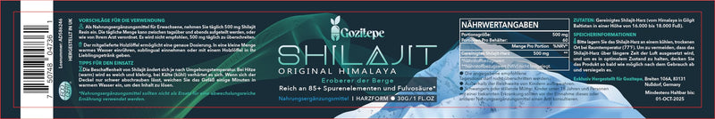 [Australia] - Shilajit high-dose resin with fulvic acid minerals and humic acid, 100% pure and vegan, 30g (pack of 1) 1 piece (pack of 1) 