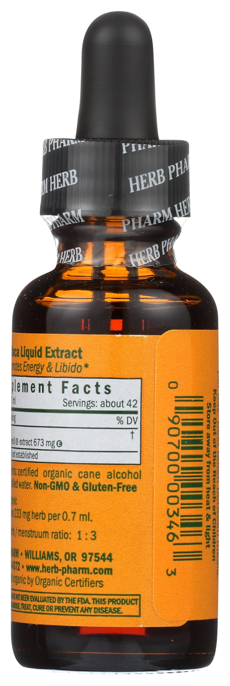 Herb Pharm Certified Organic Maca Liquid Herbal Extract 30ml | Traditionally Used for Menstrual Health, Sexual Stamina & Hormonal Balance | Herbal Food Supplement