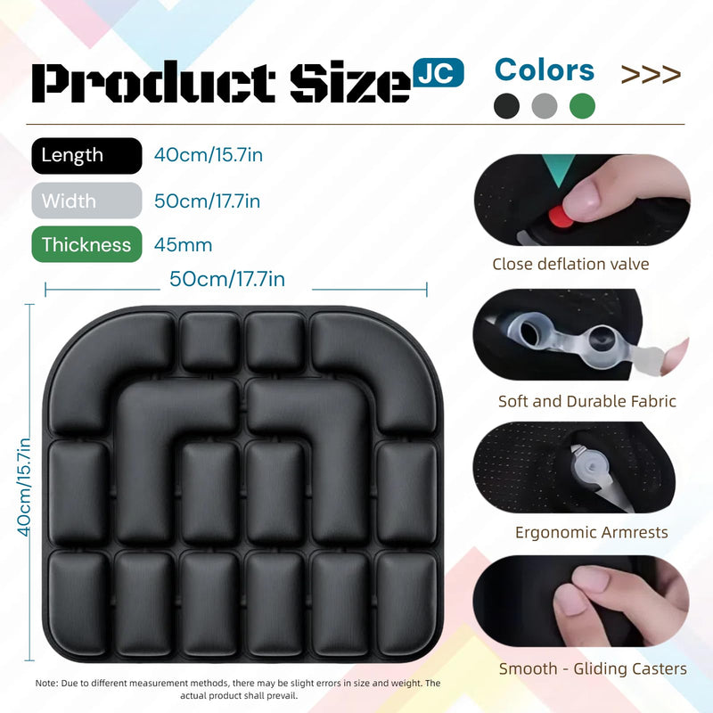 [Australia] - Inflatable Seat Cushion,Hemorrhoid Pillow,Pressure Ulcer Cushions,Donut Pillow,Bed Sore Pressure Relief Seat Cushions for Butt,Postpartum,Home Living,Car,Office Grey 