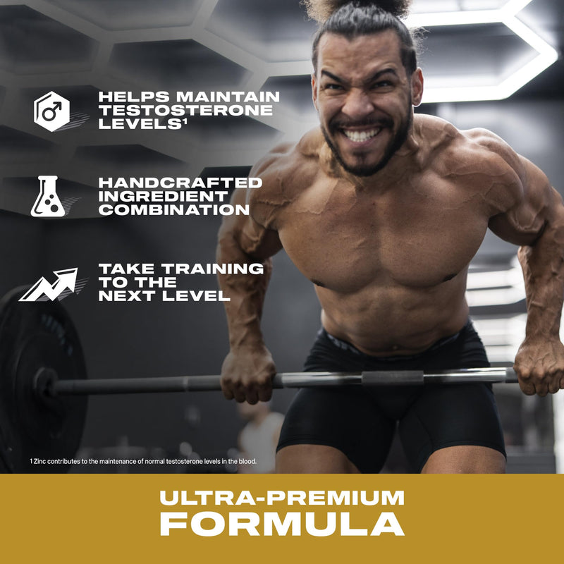 MuscleTech AlphaTest Testosterone Booster Supplement for Men, Workout Supplement, Muscle Strength Builder for Men, 200mg Maca Extract, Zinc & Boron, 120 Capsules, 30 Servings
