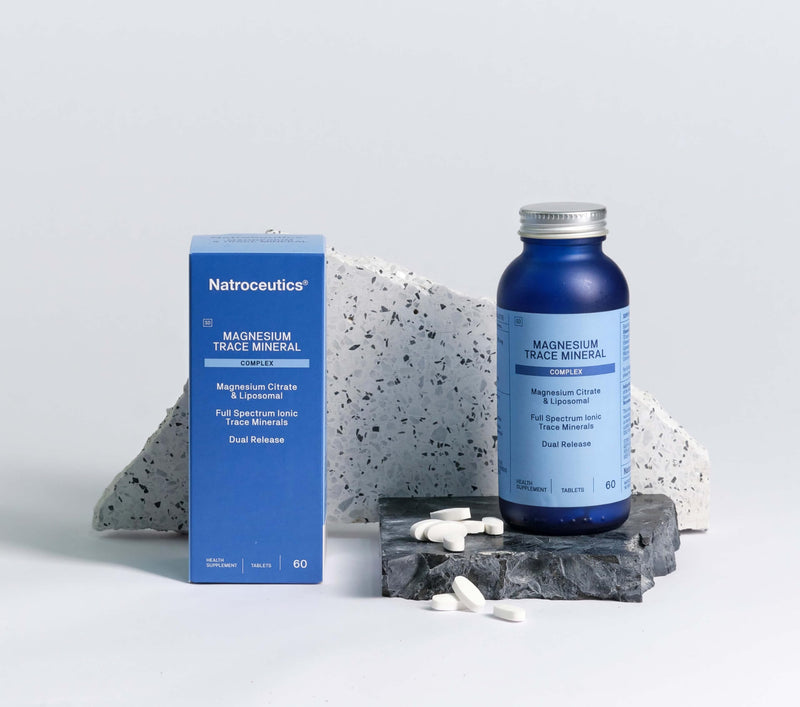 Magnesium Trace Mineral Complex Supplements, Liposomal Magnesium Citrate & Full Spectrum Trace Minerals - Dual Release - 60 Vegan Tablets