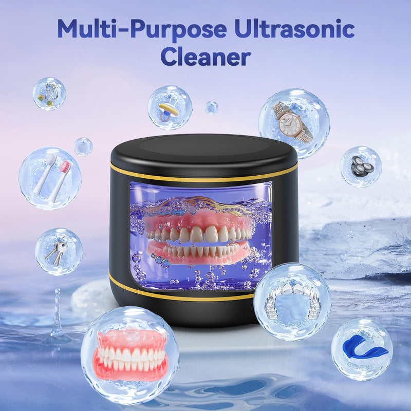[Australia] - BlueFire Ultrasonic Retainer Cleaner for Dentures, Mouth Guard, Night Guard, Jewelry, 45kHz Professional Dental Ultrasonic Cleaner, Portable Ultrasonic Retainer Cleaner for Home Travel 