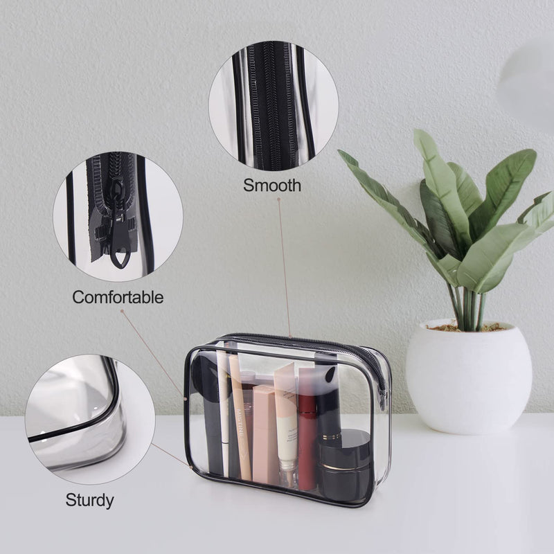 TSA Approved Toiletry Bag Clear Makeup Bags 2Pack +Large Weekender Bag for Women with Shoe Compartment for Travel Gym Camping