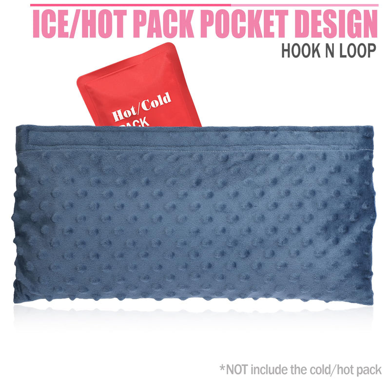 [Australia] - Hysterectomy Pillows with Ice/Hot Pocket for Abdominal Surgery, Hysterectomy Recovery Must Have Gifts, Tummy Tuck Stomach Padding, Minky Dot Denim Blue 