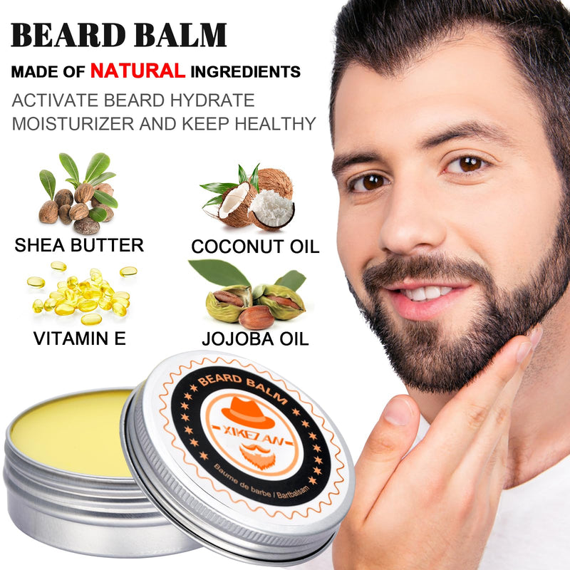 [Australia] - Gifts for men, beard care set for men, beard growth care set with beard shampoo, conditioner, beard oil, balm, beard roller, beard comb, men's gifts Christmas, gift Christmas gifts for men black 