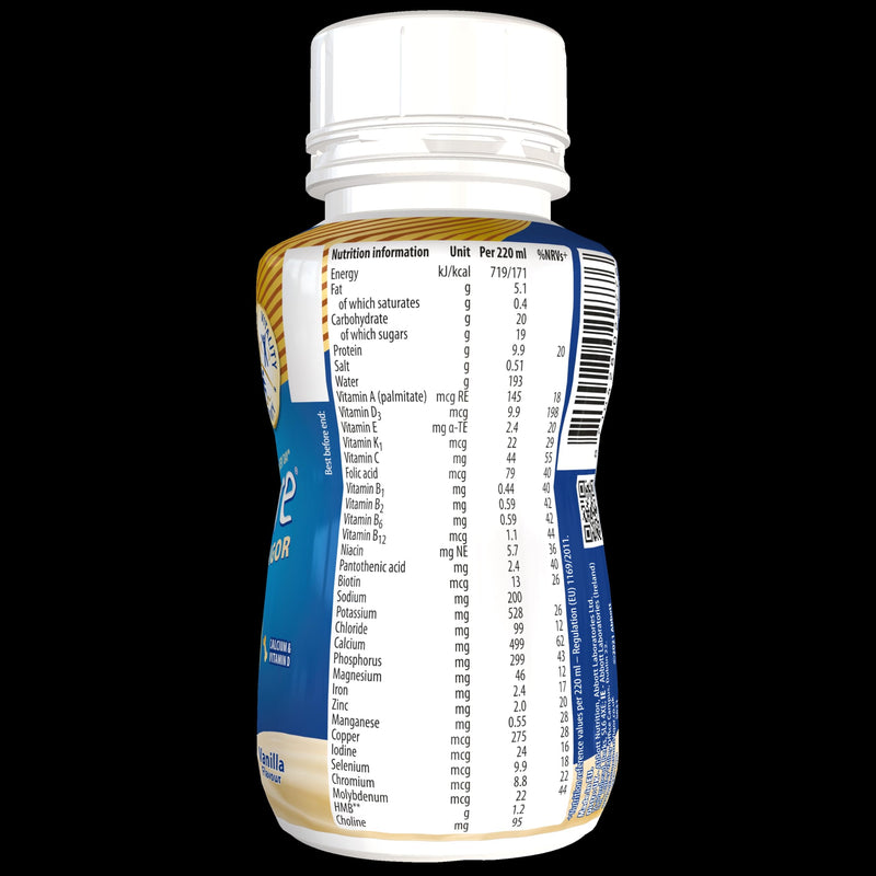 Ensure NutriVigor Nutritional Shake – Vanilla Flavour – 8 x 220ml – Boosts Energy – Ready-to-Drink – Food Supplement with Protein, HMB and27 Vitamins and Minerals Pack of 8