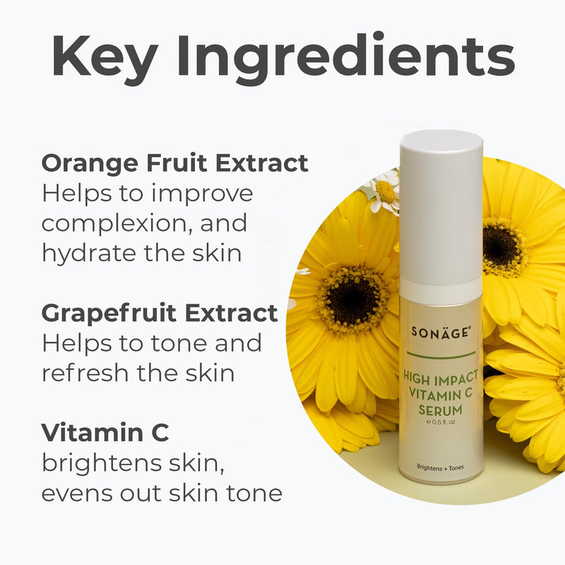 Sonage High Impact Vitamin C Serum:With Hyaluronic Acid | Hydrates & Fades Appearance Of Dark Spots 30 ml
