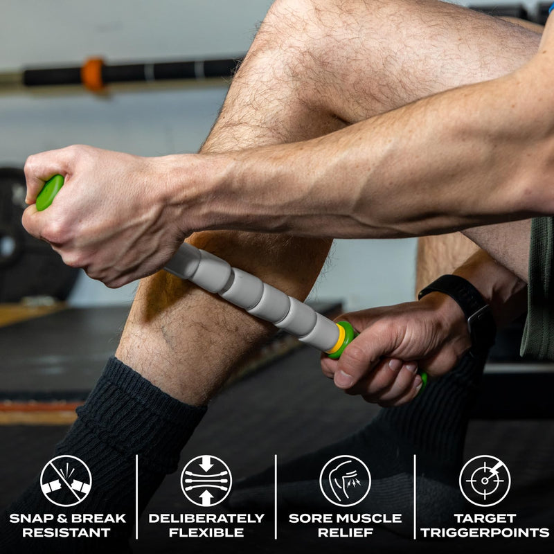 [Australia] - Massage Stick 14" Flexible Handheld Spindle Massage Roller - Full Body Muscle Recovery & Myofascial Release (Small - 14" Massage Stick) 14" Massage Pin (Small) 