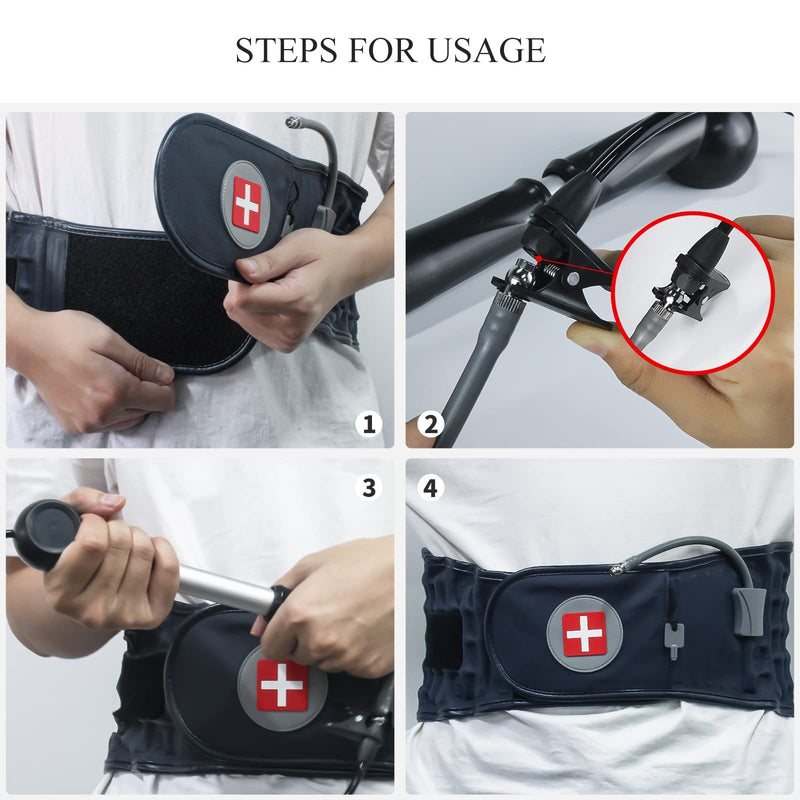 [Australia] - Decompression Back Belt, for Lower Back Pain Relief Lumbar Decompression Belt, Men and Women Lumbar Traction Device (29-49 inch Waists) Blue 