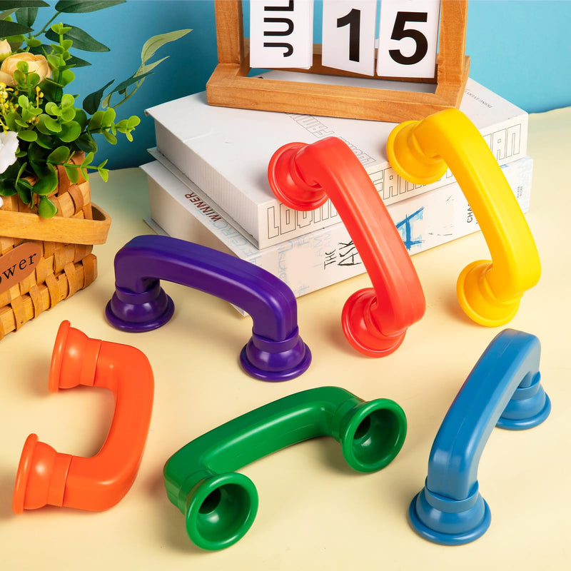 [Australia] - Whisper Reading Phones 6 Pack Upgrade Large Auditory Feedback Hear Myself Sound Phone Speech Therapy Toy Phone Tool for Class Accelerate Reading Fluency Comprehension and Pronunciation 