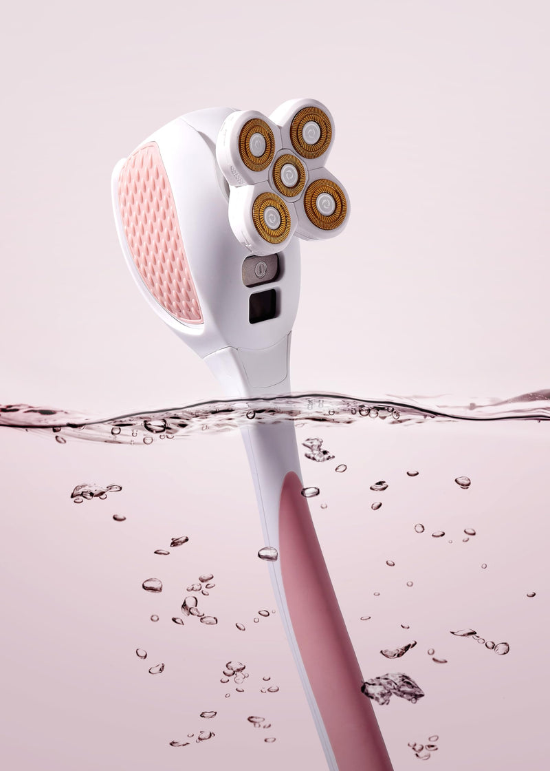 [Australia] - Self-Care Shave Kit | Friction-Fit Handle for Easy Reach & Comfort | 3 & 5 Petal Shave Heads | USB Charging | Smooth 