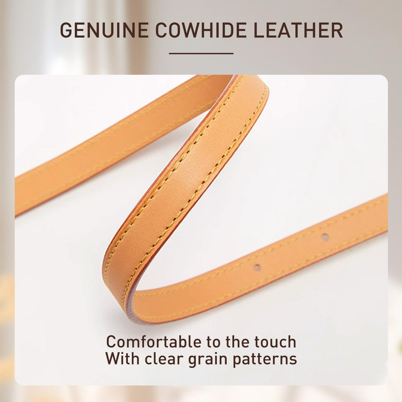 Genuine Vachetta Leather Strap Purse Straps Replacement Crossbody, Adjustable Shouder Bag Strap for Soft Speedy20 25 30 35 Alma Boulogne Diane Handbags (Beeswax-Width:0.70in) E-beeswax-0.71"width*48.4"length