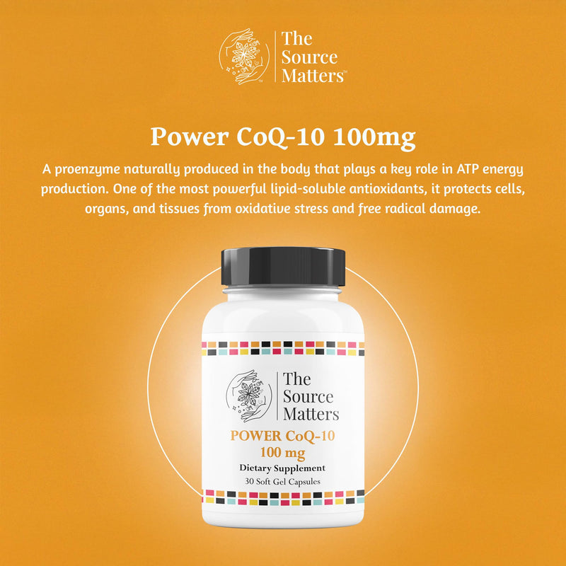 Power CoQ-10 Dietary Supplement | Nutrient Support for Natural Cellular Energy Production, Antioxidant Protection, and Overall Wellness with Vitamin E (30 Soft Gel Capsules)