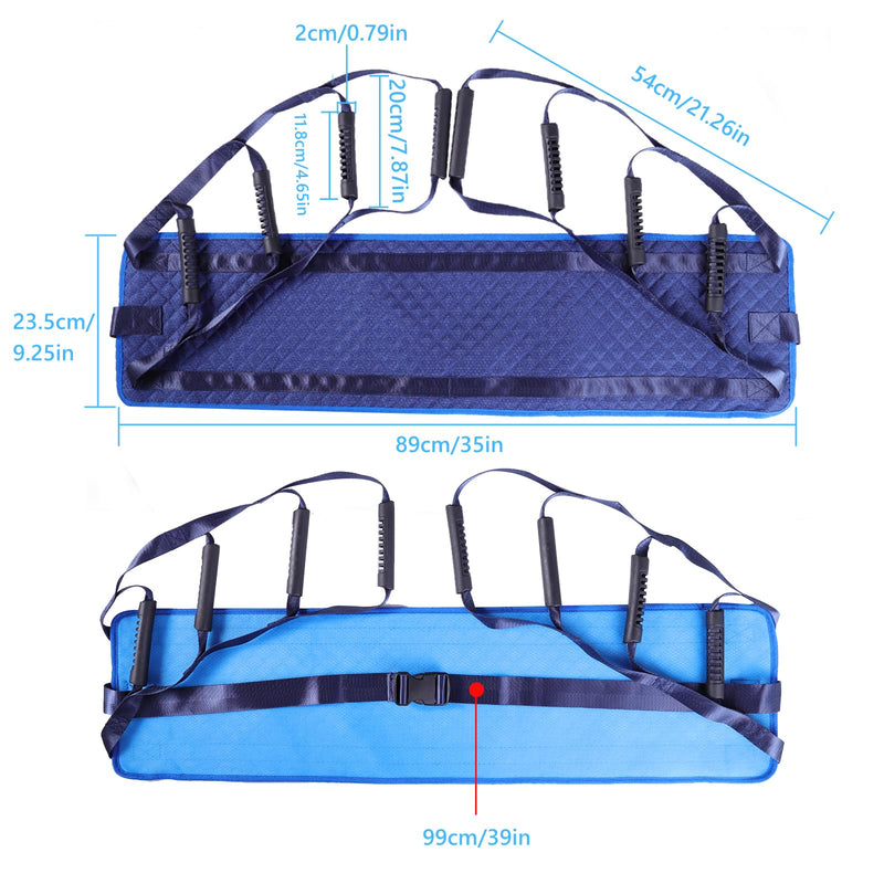 [Australia] - Heavy Duty Bed Transfer Nursing Sling with Durable Handles and Buckle for Patient, Lifting Assist Belt, Transfer Lift Sling for Seniors, Mobility Standing and Lifting Assist Belt for Disabled, Elderly 
