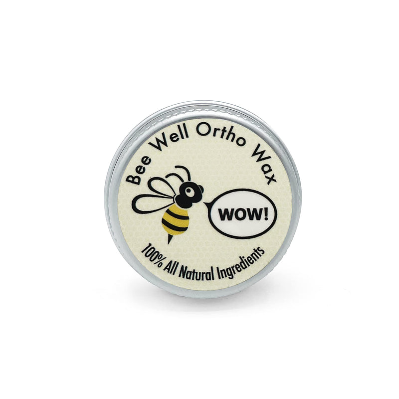 [Australia] - Bee Well Ortho Wax Pure | All Natural Extra Firm Braces Wax | Protect, Prevent & Relieve Orthodontic Braces Discomfort & Mouth Pain | Aluminum Jar | 75 Pieces of Wax for Braces 