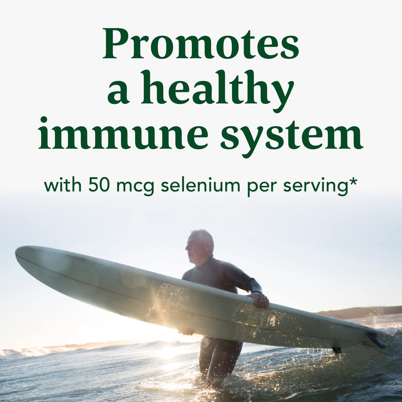 [Australia] - MegaFood Selenium - Selenium 50 mcg, Selenium Supplement with Food and Herb Blend - Immune Support - Vegan, Non-GMO - Made without 9 Food Allergens - 60 Tablets (60 Servings) 60 Count (Pack of 1) 