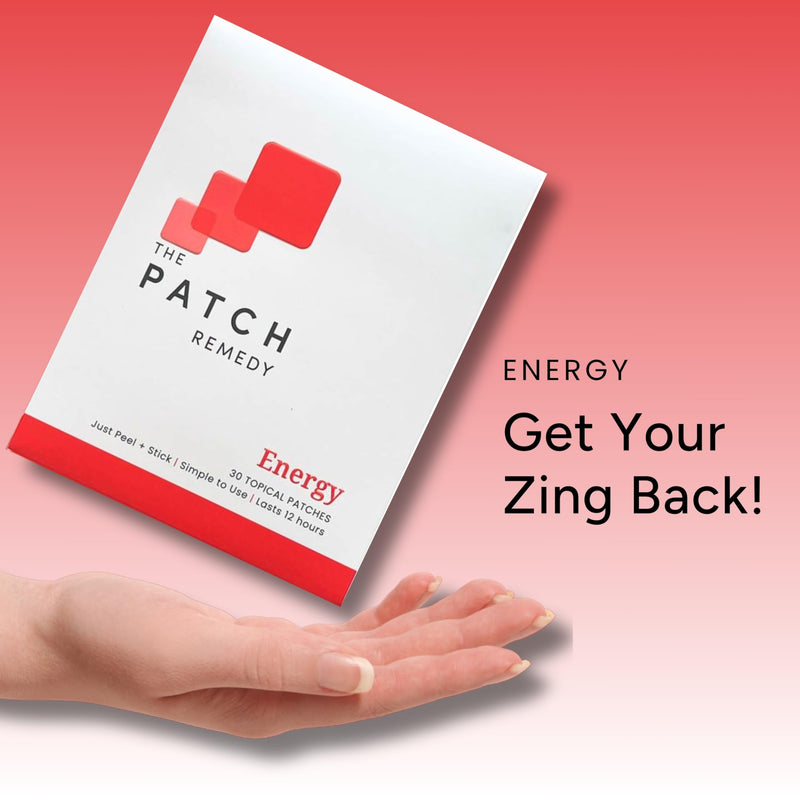 The Patch Remedy Energy Patches | 30 Topical Patches | Caffeine from Guarana, Taurine, Vitamin B6, Vitamin B3, Vitamin B5, Green Tea | 12-24 Hours