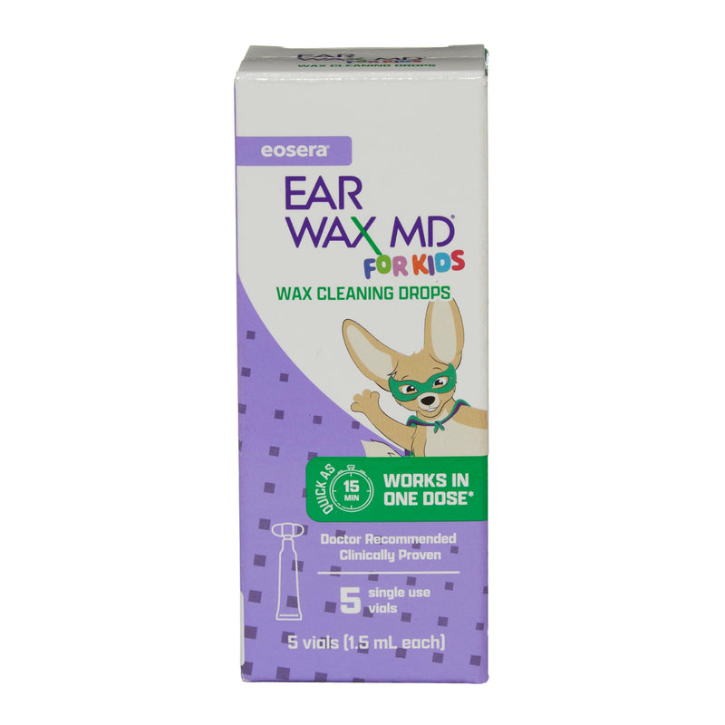[Australia] - eosera¬Æ Ear Wax MD¬Æ for Kids - Ear Wax Cleaning Drops, 5pk Vials | Fast-Acting | Breaks Down & Dissolves Ear Wax in as Little as 1 Treatment | Clinically Proven | Gentle & Safe I for Kids Age 2+ 