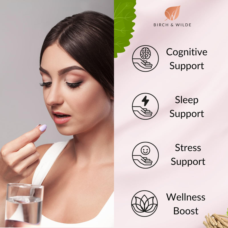 Ashwagandha Organic 7200 mg KSM 66 Capsules High Strength - 2 Months Supply - Ayurveda Stress Relief, Improved Sleep, Memory & Cognitive Function - Vegan Herbal Supplements for Women & Men, UK Made 120 count (Pack of 1)