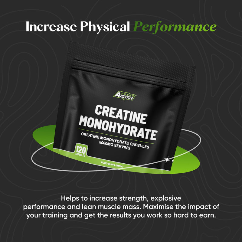 Freak Athletics Creatine Monohydrate Capsules - 3000mg Per Serving, 120 Capsules, 100% Pure Creatine for Strength, Power & Muscle Performance, Easy to Swallow Capsule | 4 Capsules Per Serving 1 count (Pack of 120)