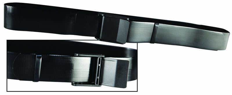 [Australia] - Secure EZ Clean Vinyl Gait Belt for Elderly, Easy to Clean Plastic Wipeable Transfer Belt, Walking Stand Assist Aid for Seniors, Patient Caregivers, Nurses, Physical Therapy Black 