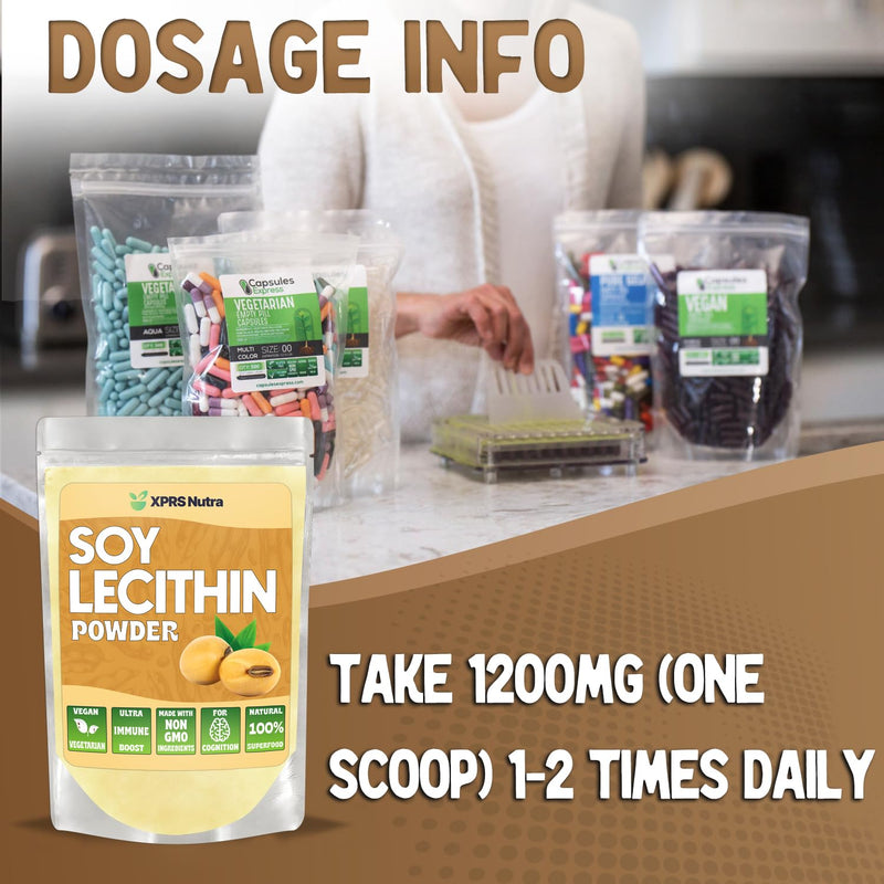 [Australia] - XPRS Nutra Soy Lecithin Powder Food Grade Fat Emulsifier - Suitable for Cooking, Baking and More - Vegan Friendly Soy Lecithin Powder Cooking Aid (8 Ounce) 