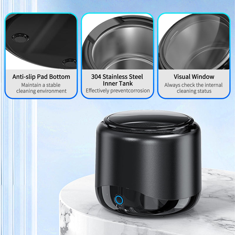 [Australia] - Qimic ultrasonic cleaning device for dentures, 230ml ultrasonic cleaner with 3 modes for dentures, aligners, retainers, mouth guards, whitening trays and all dental devices 