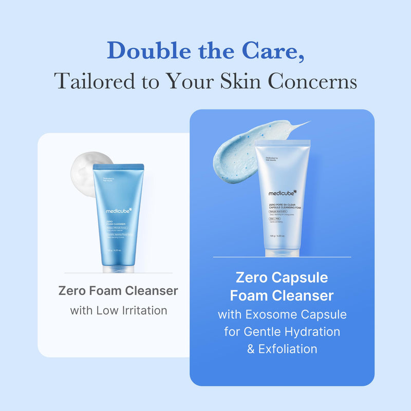 [Australia] - medicube Zero Pore Clear Blue Capsule Facial Deep Cleanser for Skin Texture, Blackhead & Pore Care | AHA, BHA & PHA for Double Cleansing, Daily Gentle Face Wash, Korean Skincare | 120g / 4.23 oz Zero Capsule(AHA+BHA+PHA) 