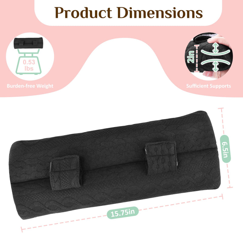 Seat Belt Pillow Post Surgery, Port Pillows for Chemo Patients Seatbelt Cushion with Pocket for Ice Hot Pack, Mastectomy Hysterectomy Pacemaker pillow,After Heart Surgery Recovery Gifts (Black, Large) Black