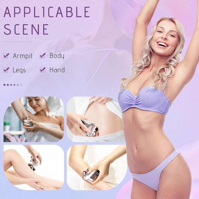 [Australia] - Electric Razors for Women Legs: 5-in-1 Rechargeable Body Shaver - Waterproof Wet Dry Hair Remover - Trimmer for Lady Face Underarms Public 