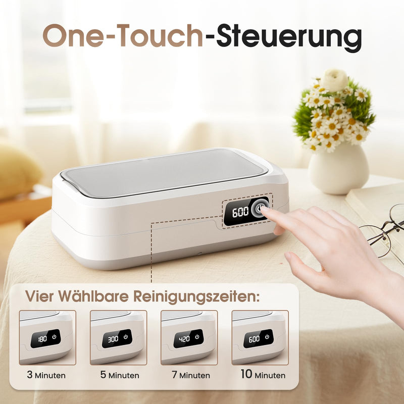[Australia] - Ultrasonic Cleaner Glasses 49000Hz, 640ml Glasses Cleaner, Ultrasonic Cleaner with 4 Speeds, Ultrasonic Cleaner Suitable for Glasses, Jewelry, Watches, Dentures, Coins, etc. 