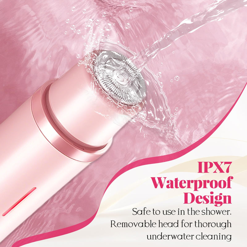 [Australia] - 2025 New 2-in-1 Bikini Trimmer for Women, Dermave Bikini Shaver, Dual Head Shaver for Woman, Waterproof Wet/Dry Use, Painless Hair Removal for Face, Body & Intimate Areas (Pink) Pink 