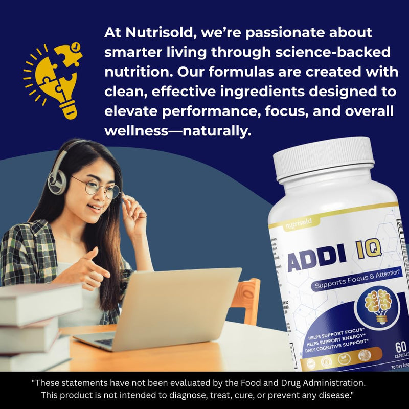 [Australia] - Focus & Memory Brain Booster | Nootropic for Clarity, Concentration, & Alertness | Includes Thiamin, Chromium, Magnesium & Herbal Extracts 