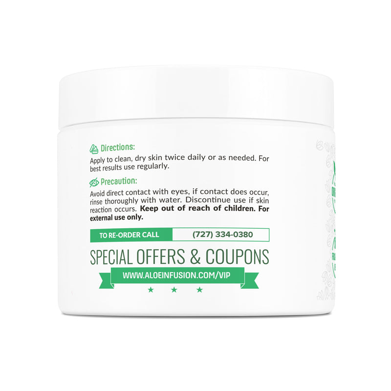Aloe Infusion Aloe Vera Face & Body Cream – 9 Ounce | Natural Moisturizer for Dry & Sensitive Skin – Hydrating, Non-Greasy Lotion - Shea Butter & Manuka Honey – After-Sun Care 9 Ounce (Pack of 1)