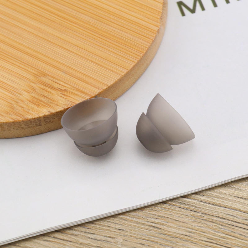 EMSea 6 Pairs Black Hearing Aid Domes Soft Silicone Double Layer Audiphone Ear Tips Replacements Earbud Audiphone Closed Domes Small & Medium & Large