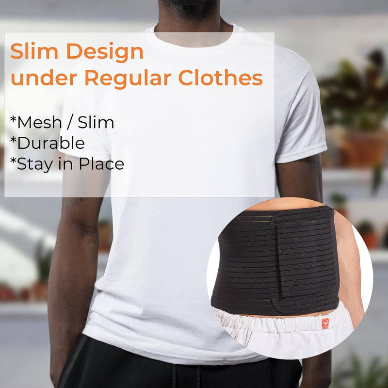[Australia] - Women/Men Abdominal Binder for Post Surgery, Postpartum Belly Band for Postpartum Moms, Optimal Support for Rapid Recovery (Black, Large) Black 