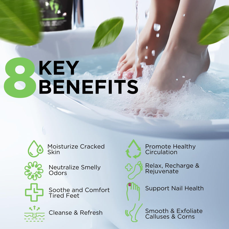 Tea Tree Oil Foot Soak with Epsom Salt - Made in USA - for Toenail irritations, Athletes Foot, Stubborn Foot Odor Scent, Softens Calluses & Soothes Sore Tired Feet - 16 Ounce Tea Tree Oil 1 Pound (Pack of 1)
